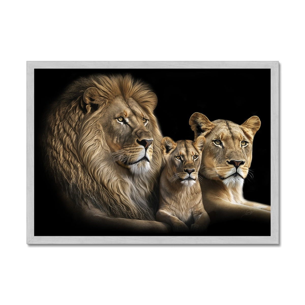 The Noble Trio Antique Framed Print