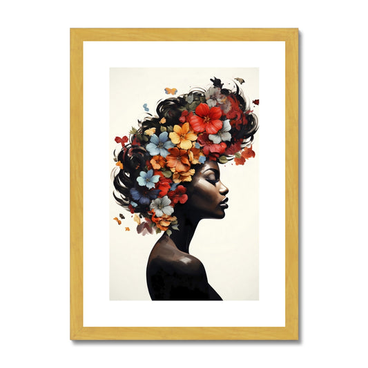 Flower Hair  Antique Framed & Mounted Print