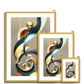 Golden Swirl Antique Framed & Mounted Print