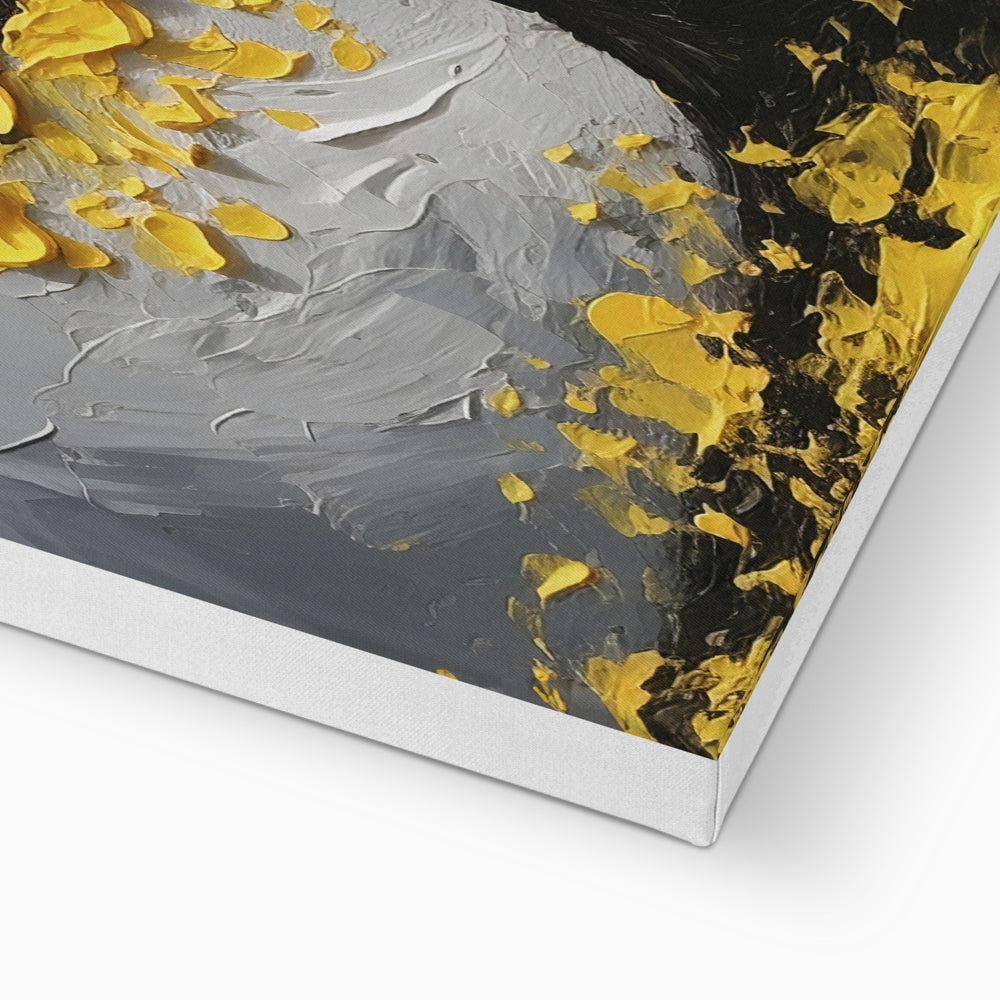 Golden Flourish  Framed Canvas