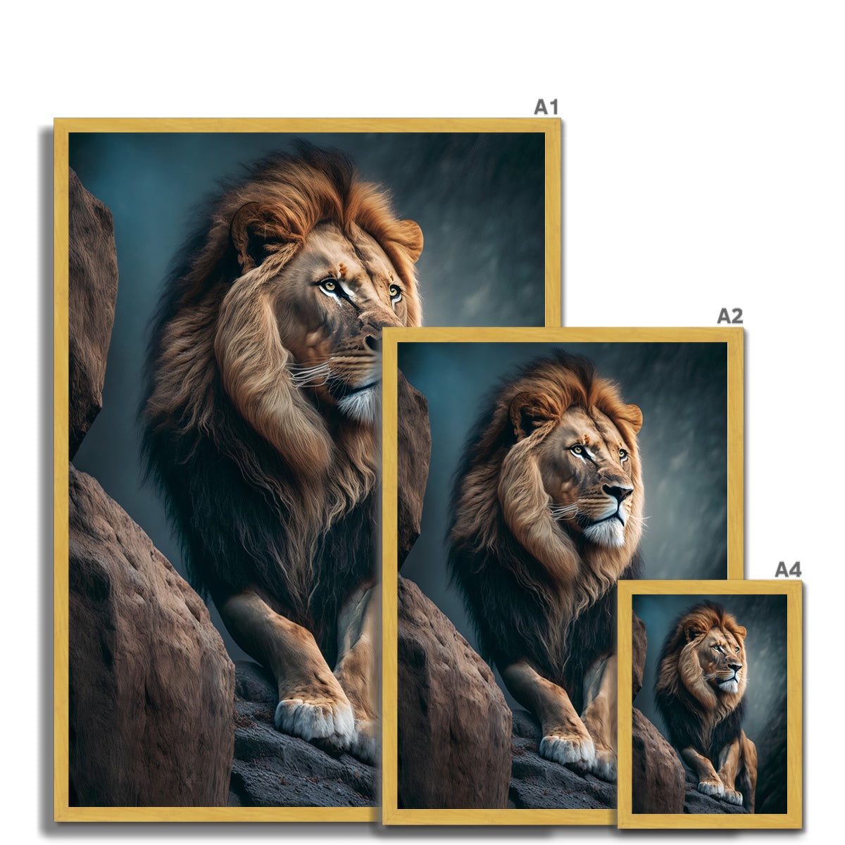 Jungle King Antique Framed Print