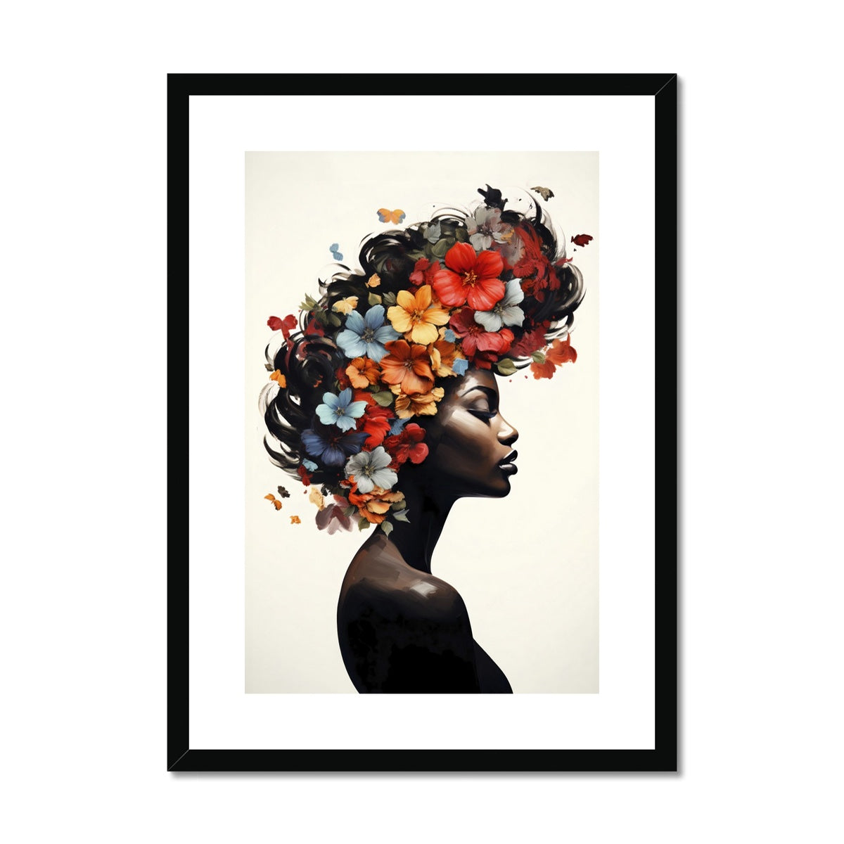 Flower Hair  Framed & Mounted Print