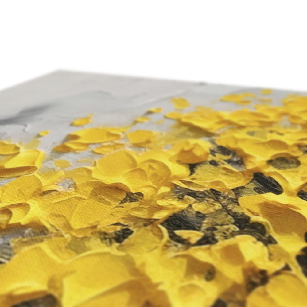 Golden Flourish  Framed Canvas