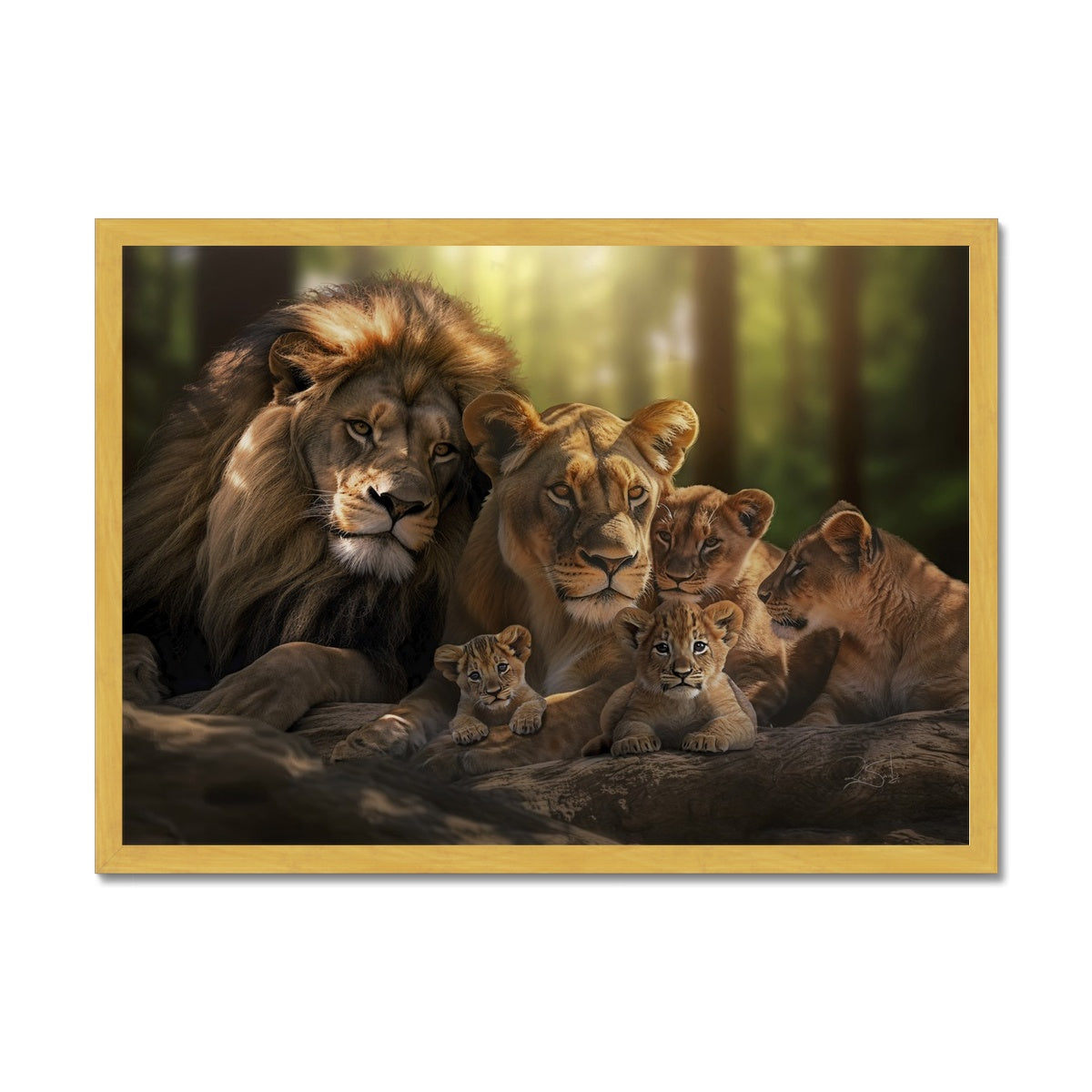 Kings and Cubs Antique Framed Print