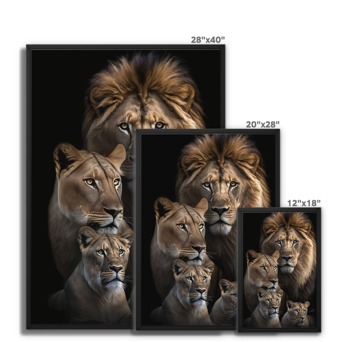 Family Pride Float Framed Canvas