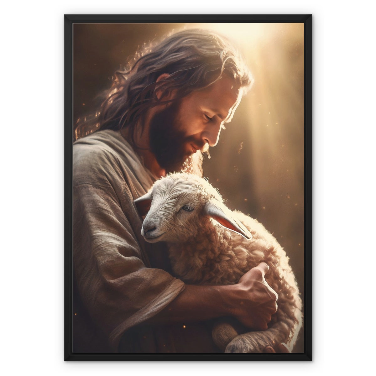 Eternal Shepherd Float Framed Canvas
