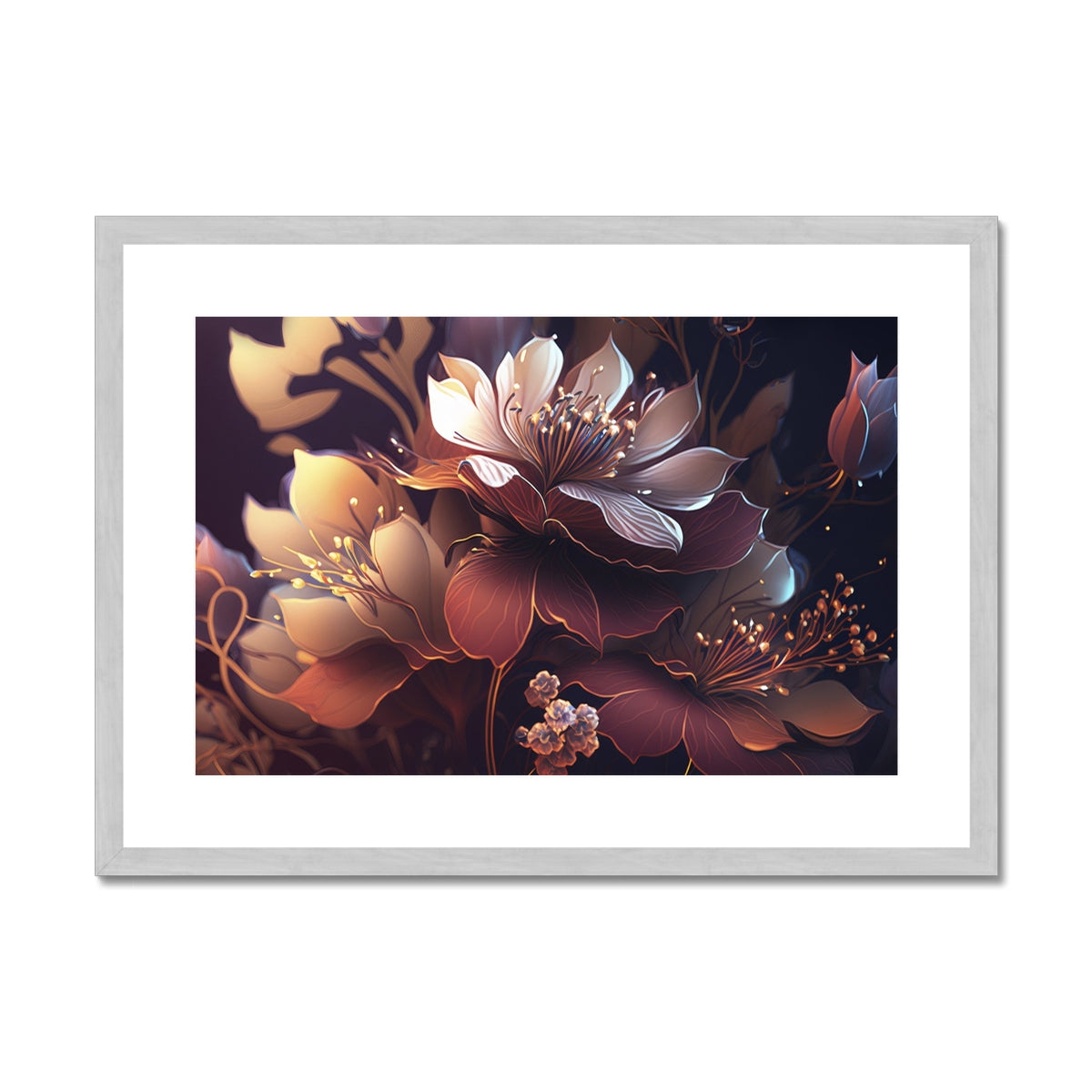 Midnight Garden Antique Framed & Mounted Print
