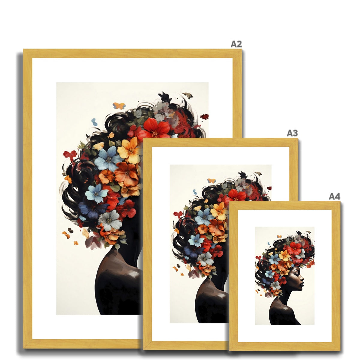 Flower Hair  Antique Framed & Mounted Print