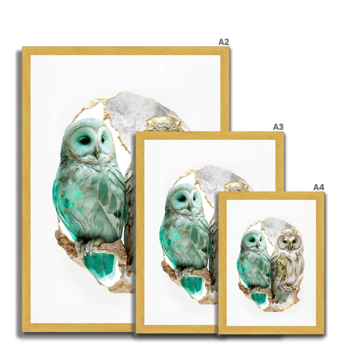Enchanted Owls Antique Framed Print