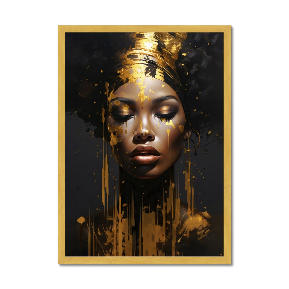 Golden Women Antique Framed Print
