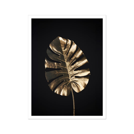 Golden Monstera Canvas Print