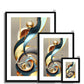 Golden Swirl Framed & Mounted Print