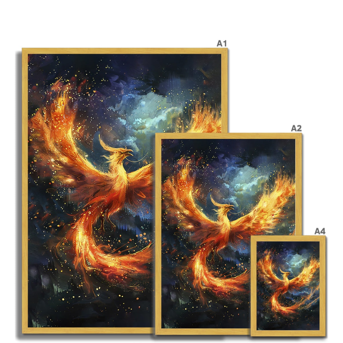 Rise of the Phoenix Antique Framed Print