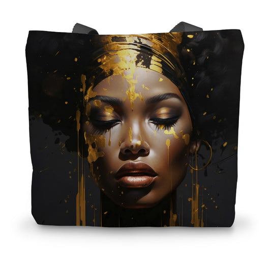 Golden Women Canvas Bag