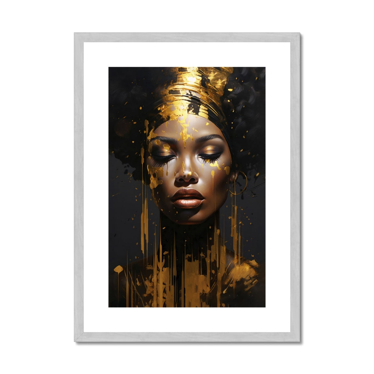 Golden Women Antique Framed & Mounted Print