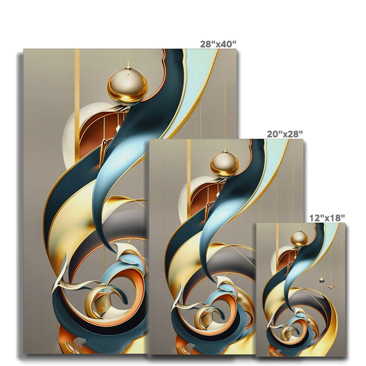 Golden Swirl Canvas