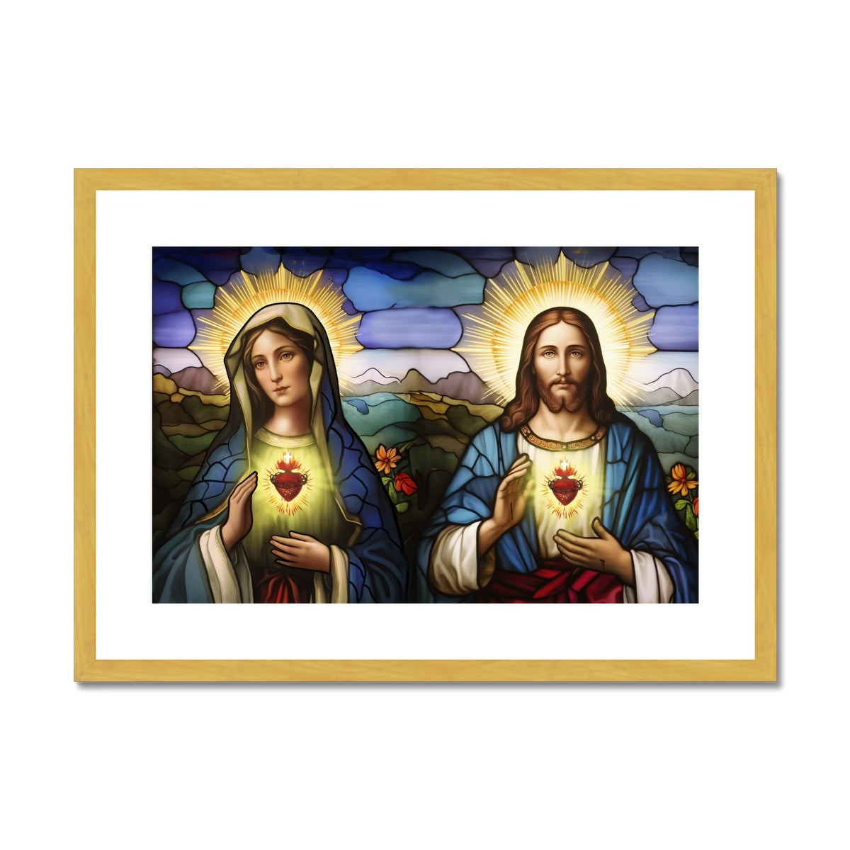 Holy Grace Antique Framed & Mounted Print