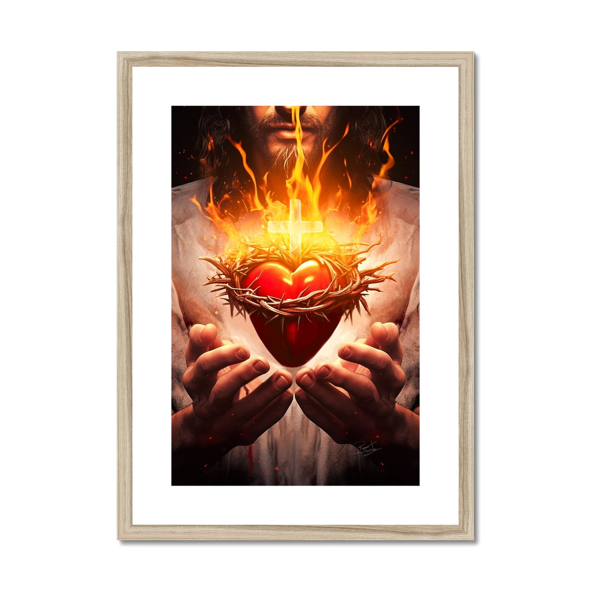 Heart of Divine Love Framed & Mounted Print