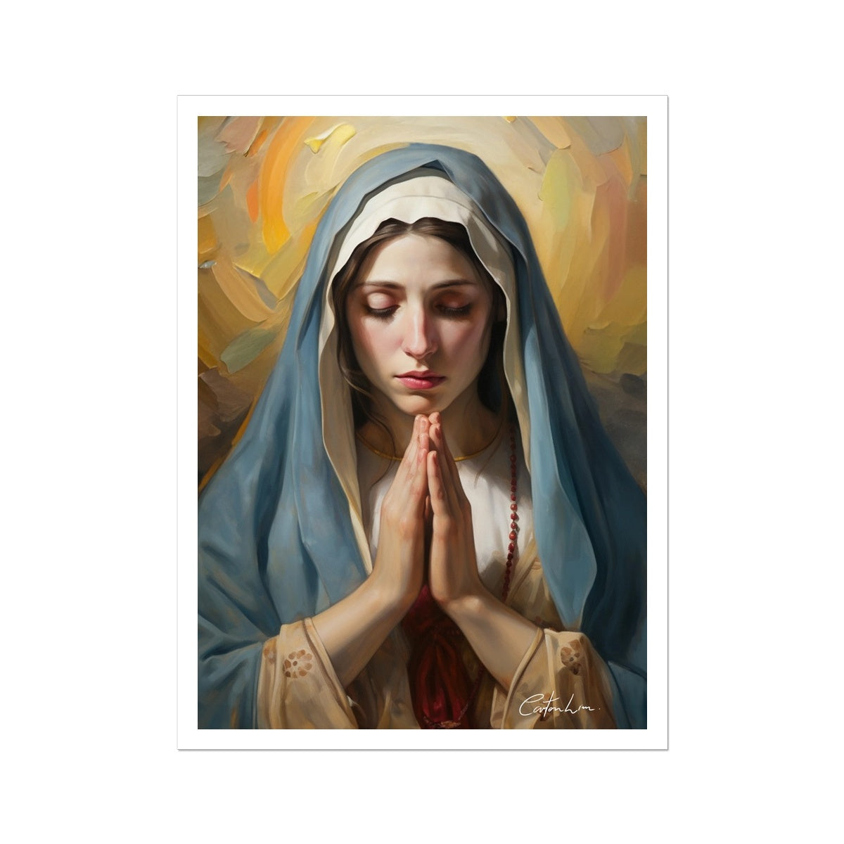 Mary's Devotion Canvas Print