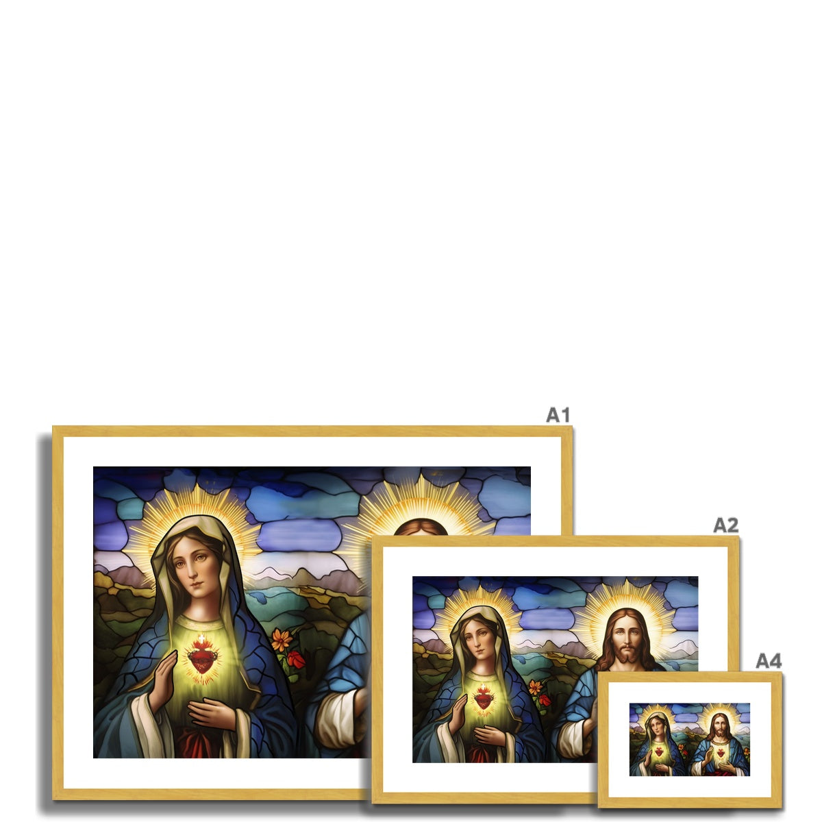 Holy Grace Antique Framed & Mounted Print