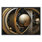 Golden Geometry Float Framed Canvas