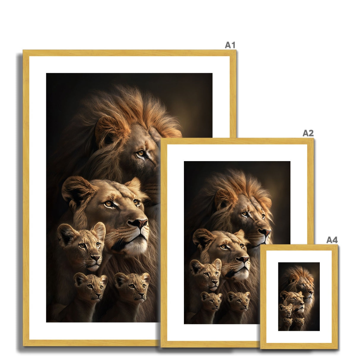 The Majestic Pride Antique Framed Print