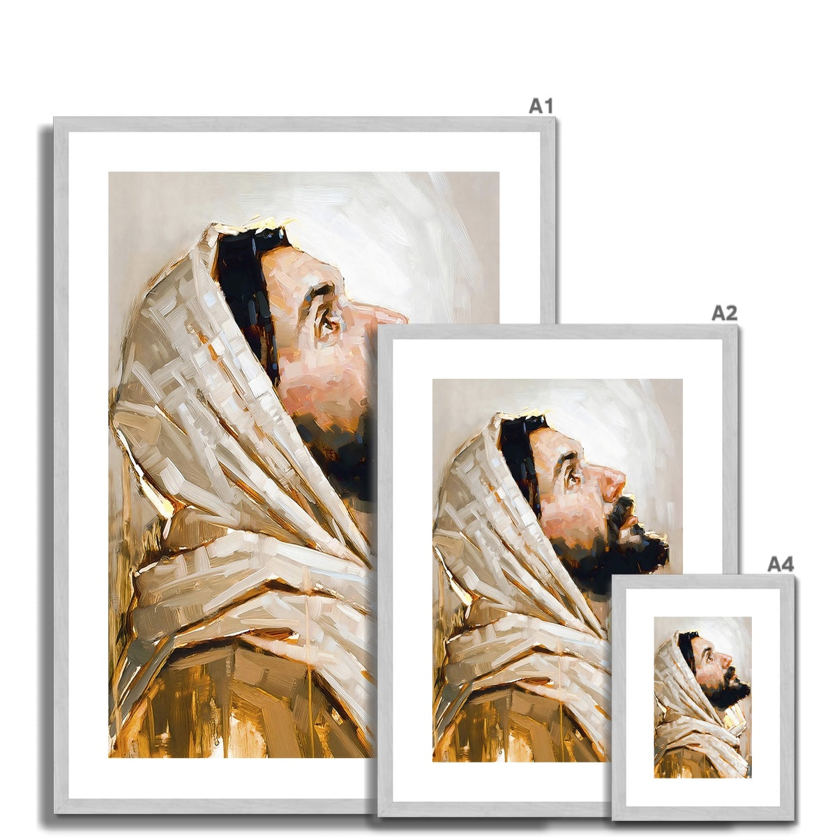 Heavenly Gaze Antique Framed & Mounted Print