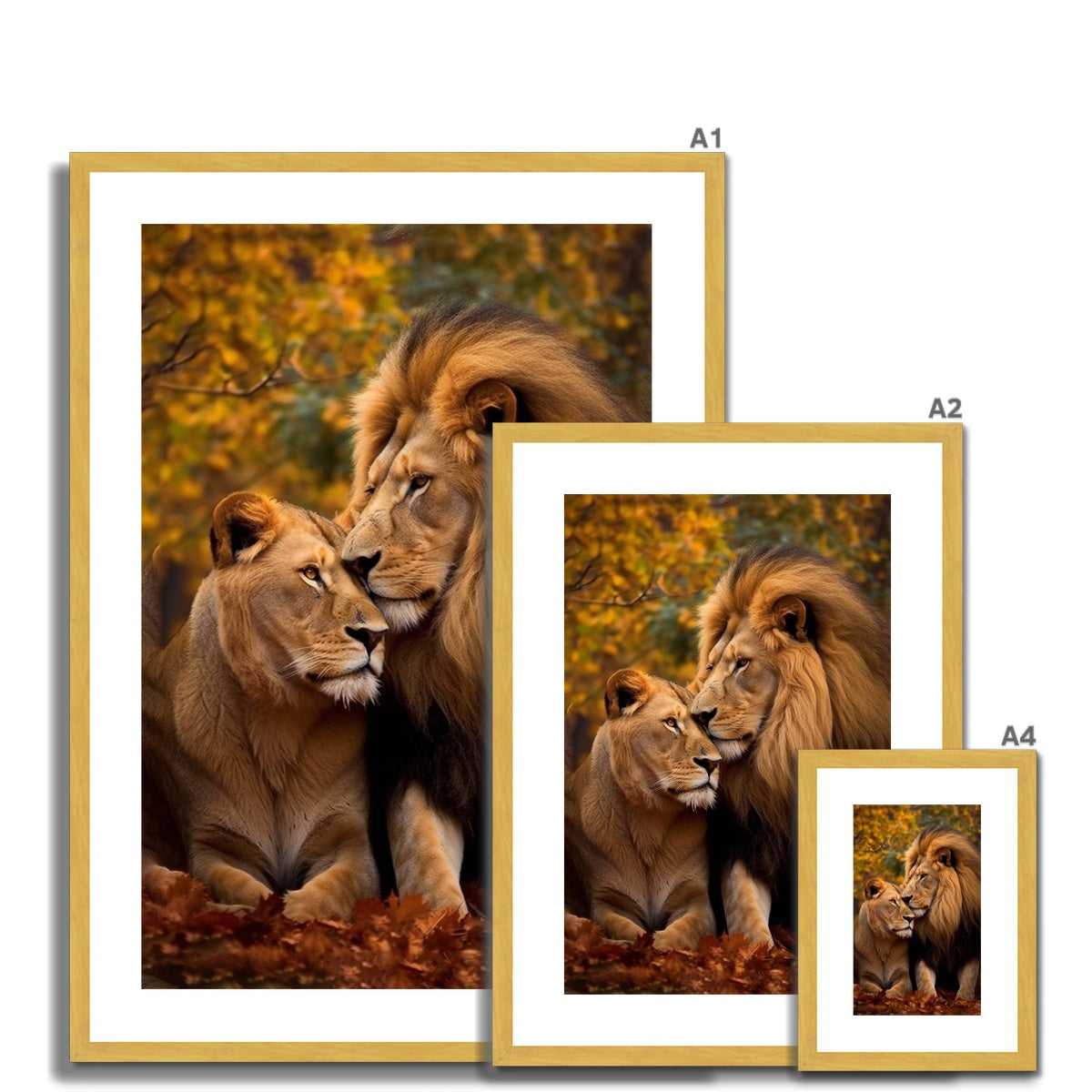 Majestic Companions Antique Framed Print