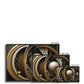 Golden Geometry Float Framed Canvas
