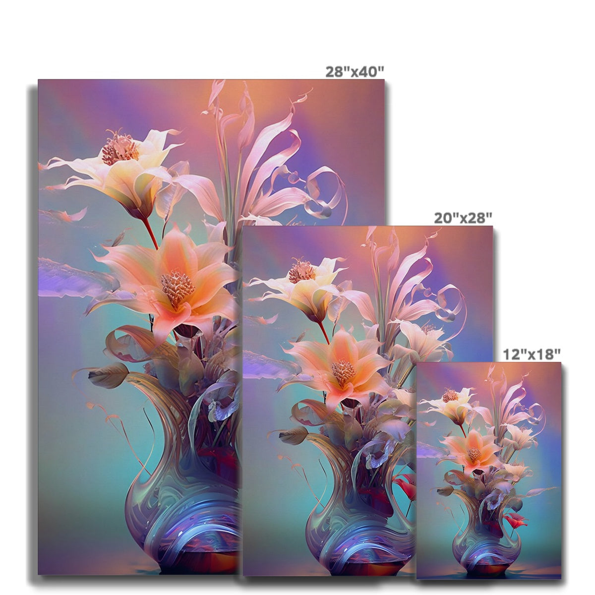 Flower Vase  Framed Canvas
