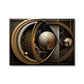 Golden Geometry  Framed Canvas