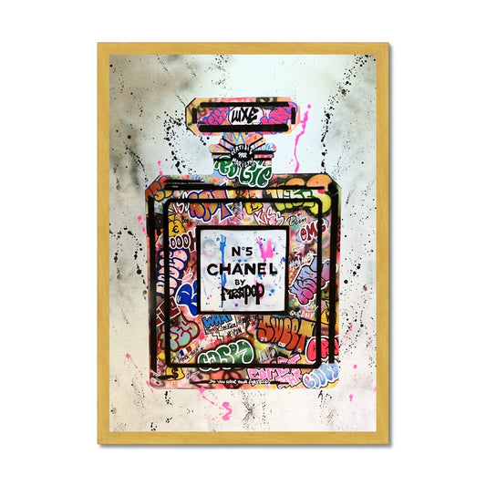 Chanel No 5 Graffiti Antique Framed Print