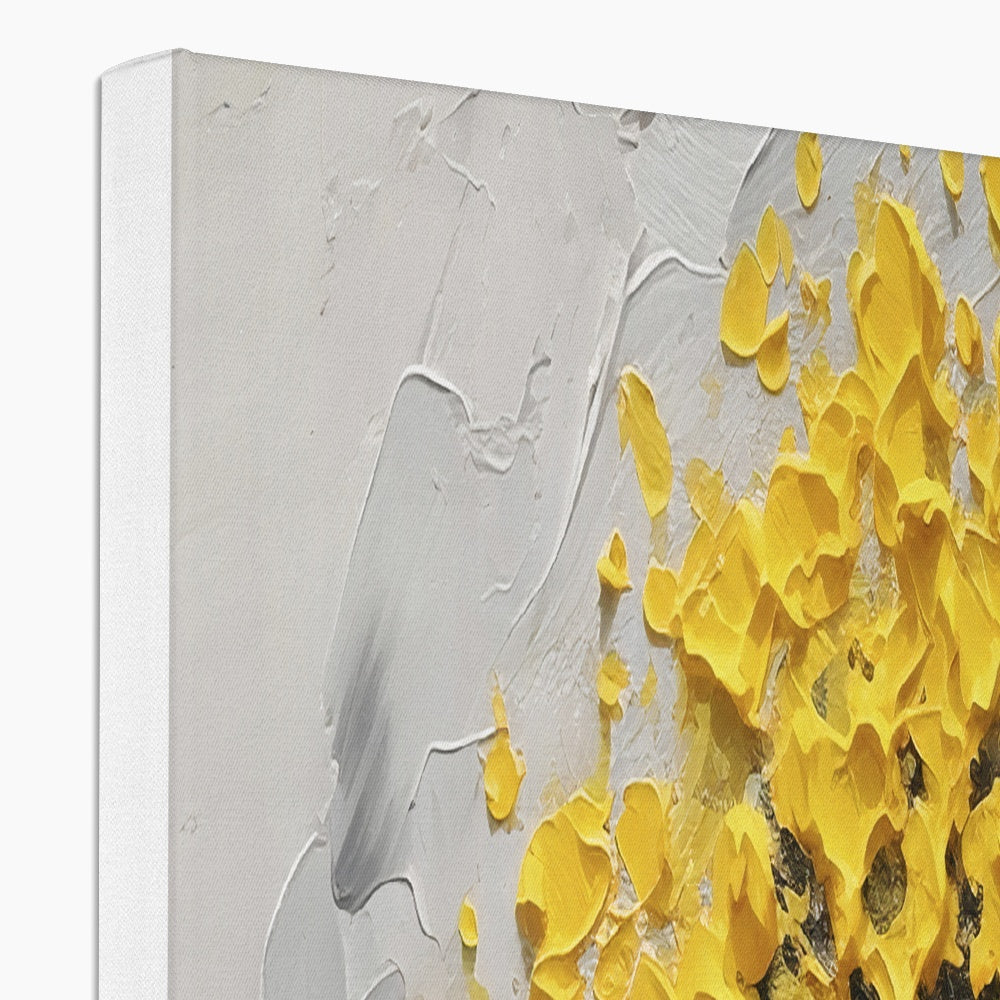 Golden Flourish  Framed Canvas