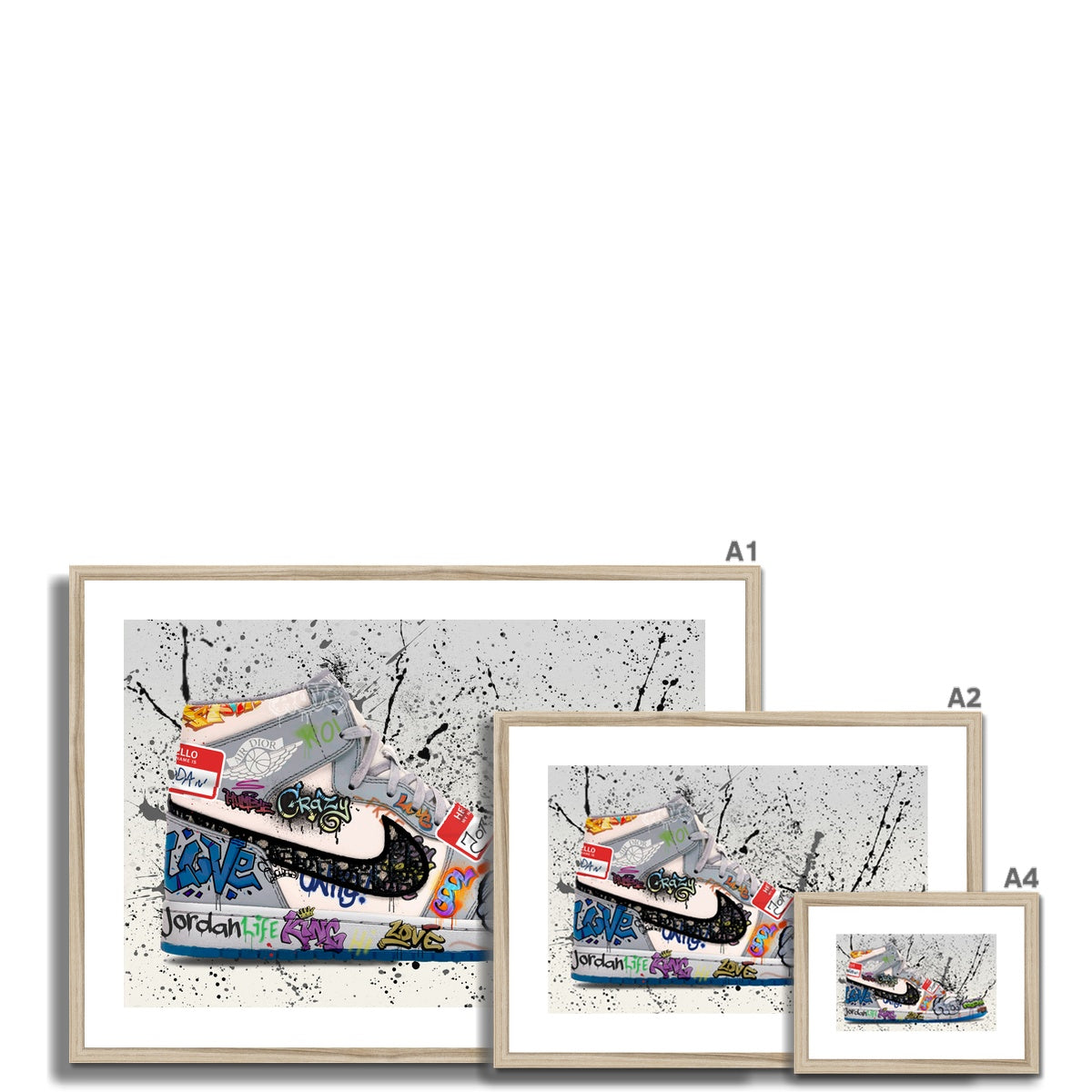 Jordan Dior OG Graffiti Framed & Mounted Print