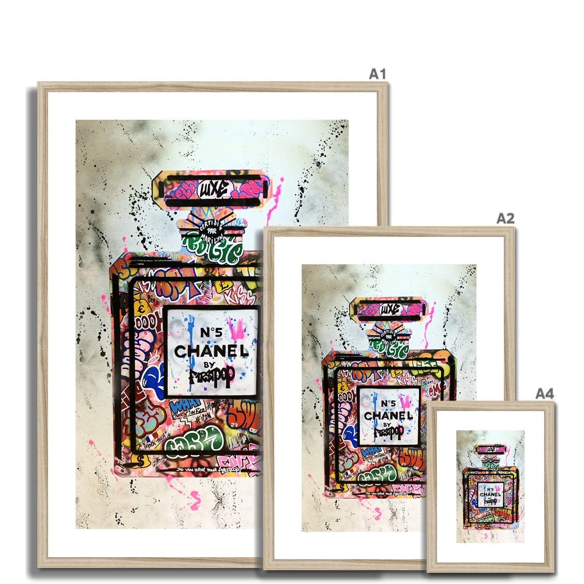 Chanel No 5 Graffiti Framed & Mounted Print