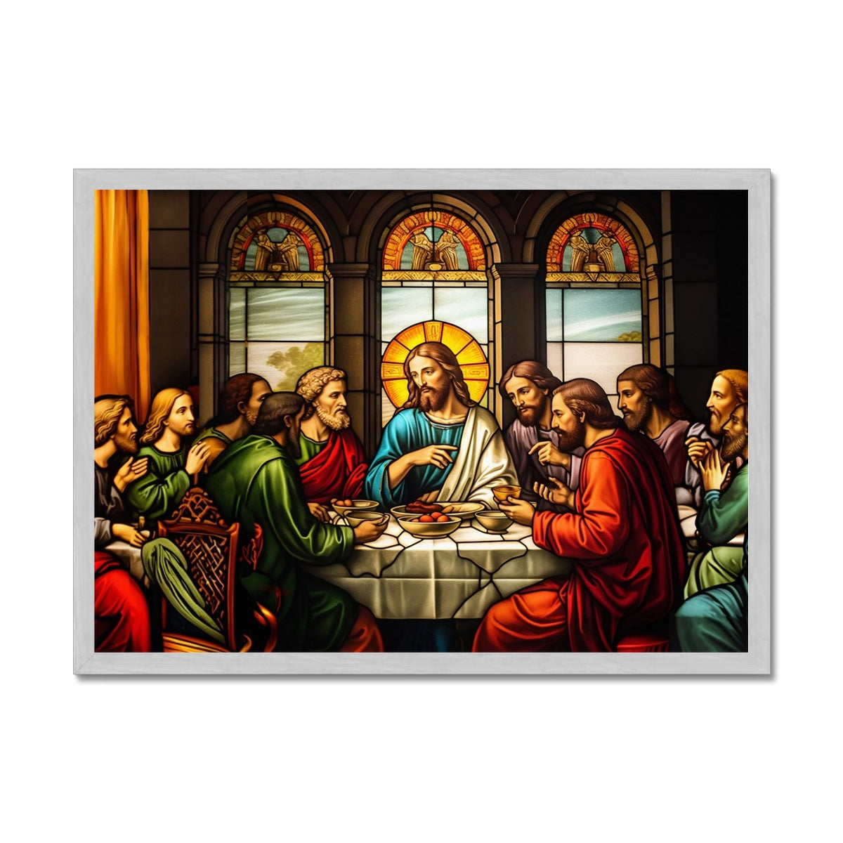 The Last Supper Antique Framed Print
