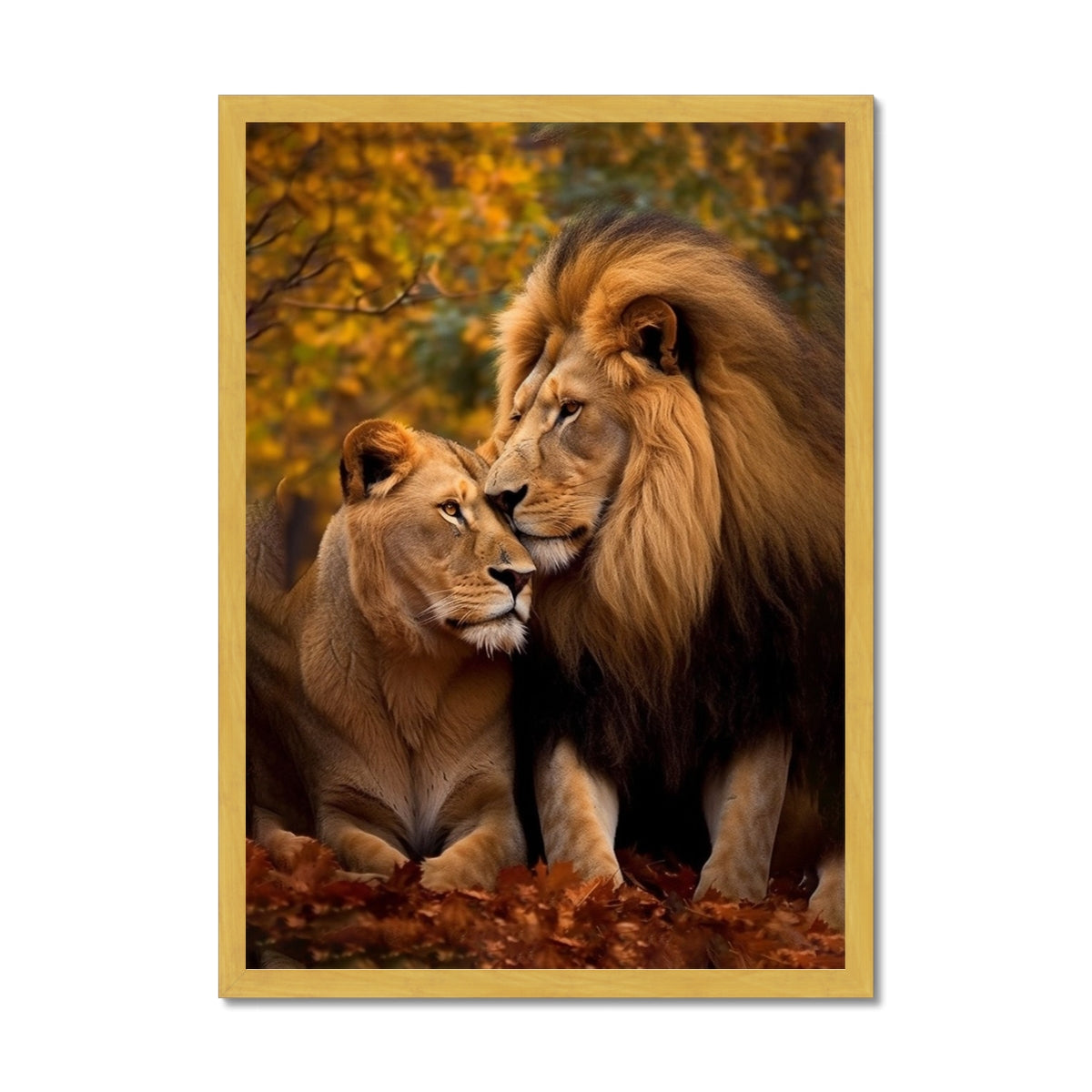 Majestic Companions Antique Framed Print