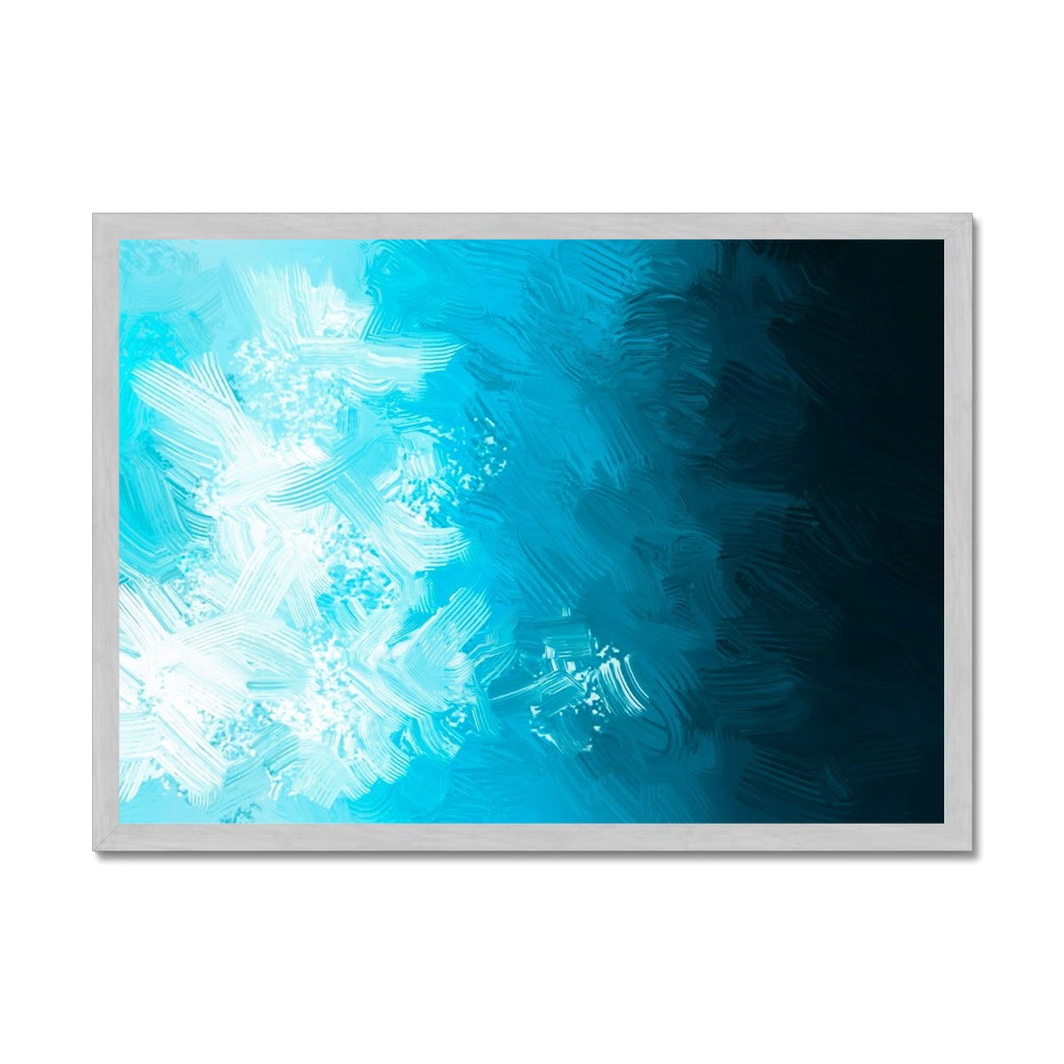 Blue Abyss Antique Framed Print