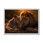 The Lion's Bond Antique Framed Print