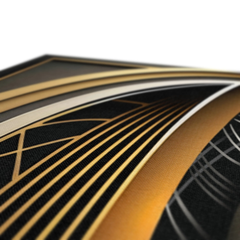 Golden Geometry  Framed Canvas