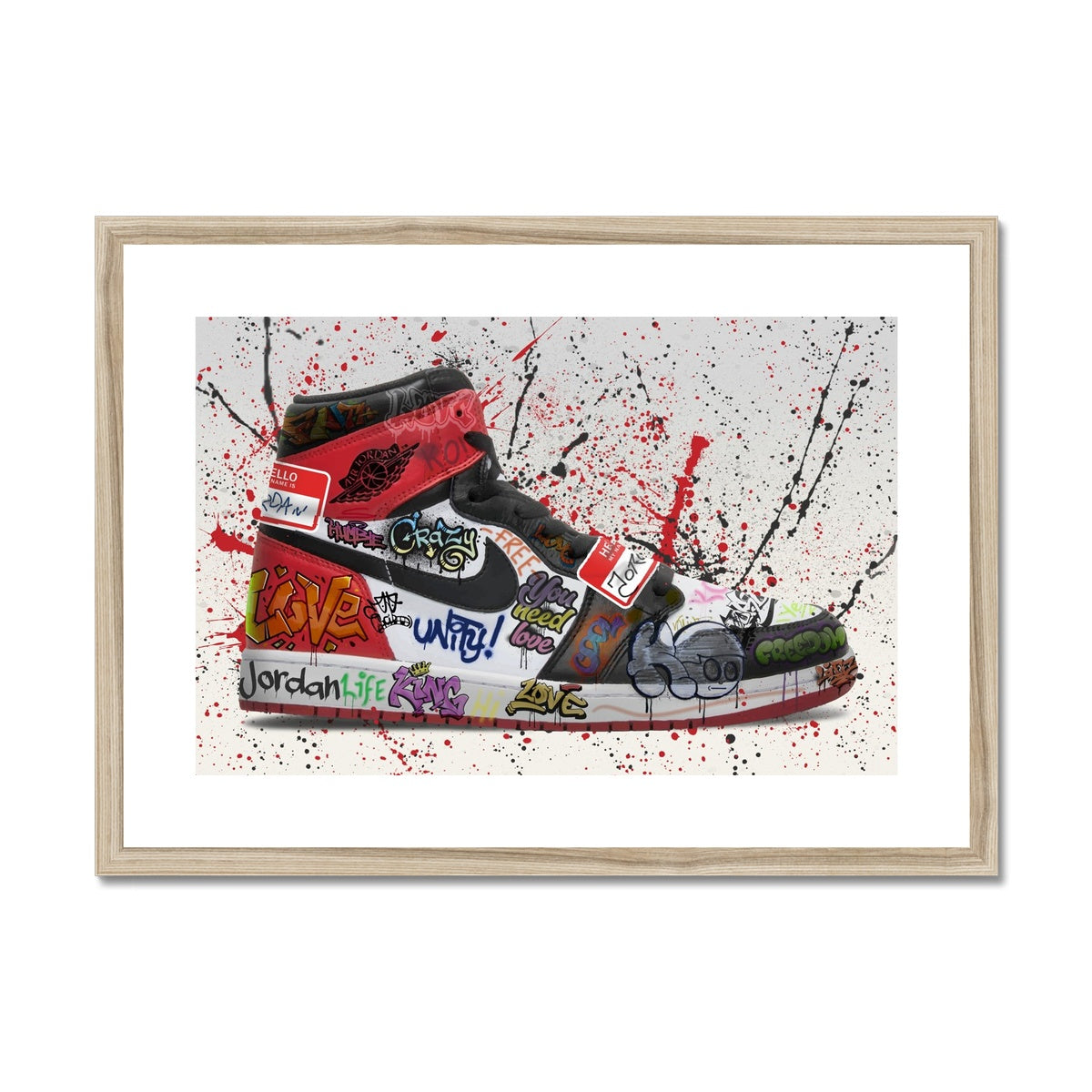 Jordan 1 OG Graffiti Framed & Mounted Print