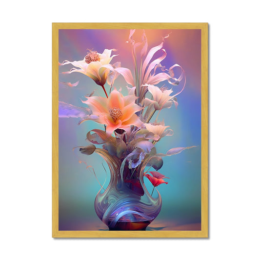 Flower Vase Antique Framed Print