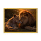 The Lion's Bond Antique Framed Print