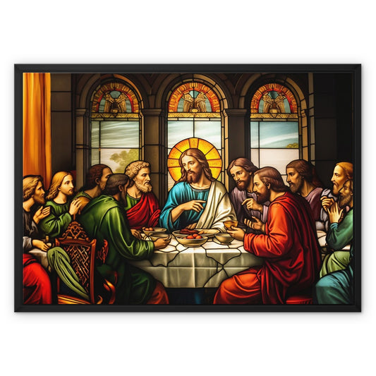 The Last Supper Float Framed Canvas