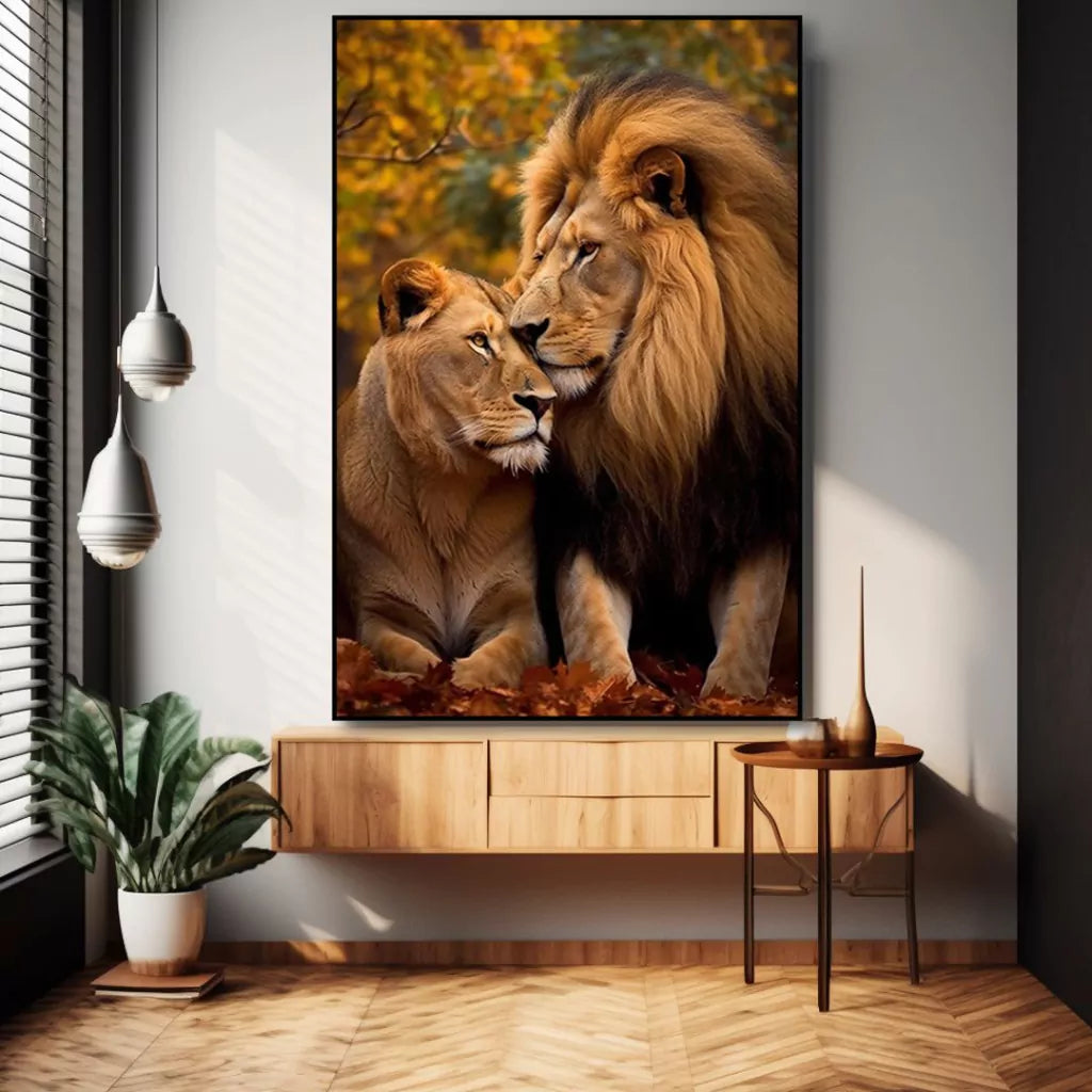 Majestic Companions Float Framed Canvas