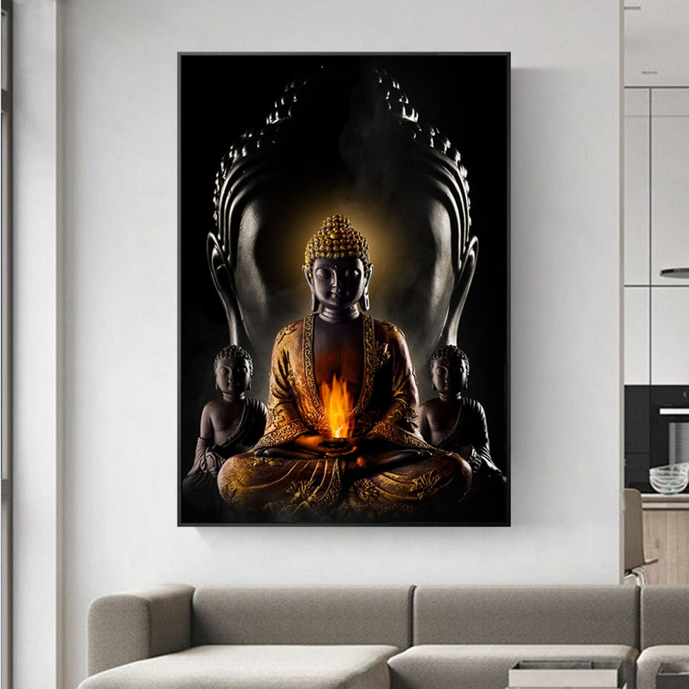 God Buddha Wall Art Canvas