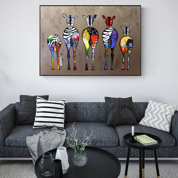 Abstract Zebra Canvas Art