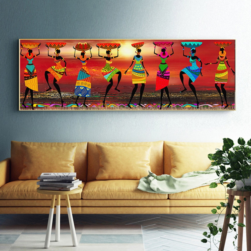 Cuadros Etnicos Tribal Women print