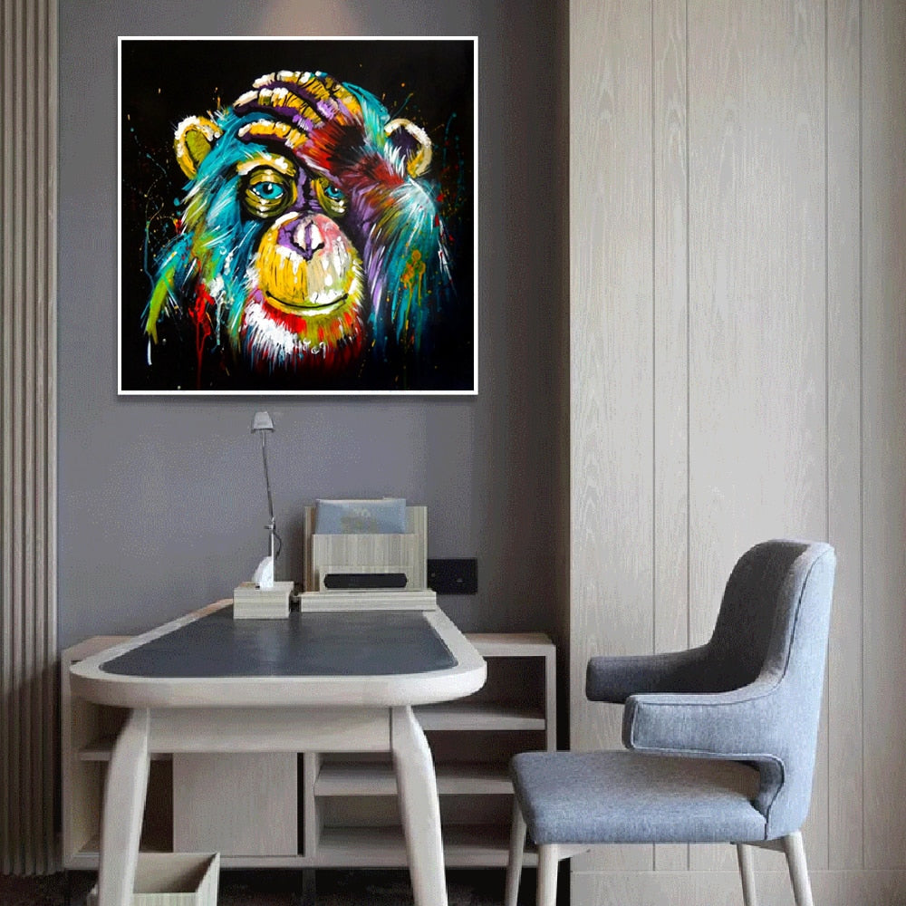 Thinking Monkey Wall Art Canvas Print