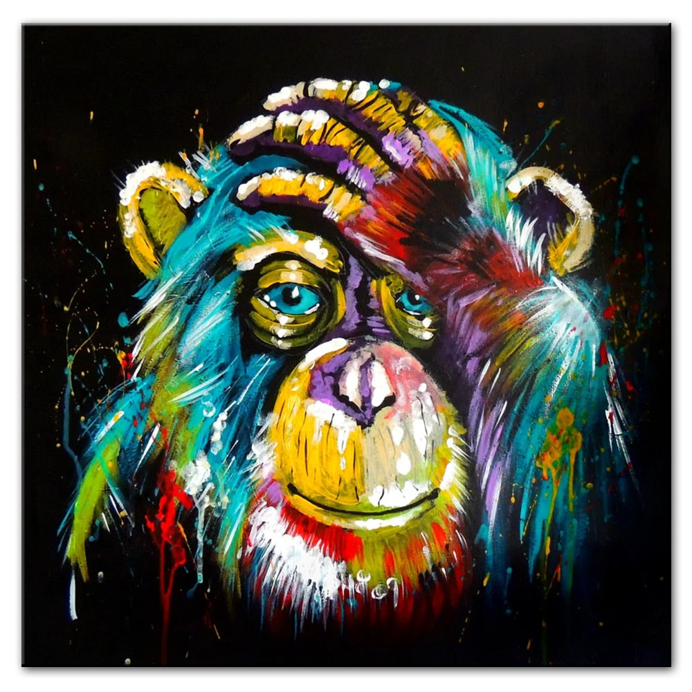 Thinking Monkey Wall Art Canvas Print